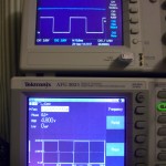 Oscilloscope display of 20Hz waveform