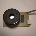 Salvaged Piezo buzzer mounted on circuit board